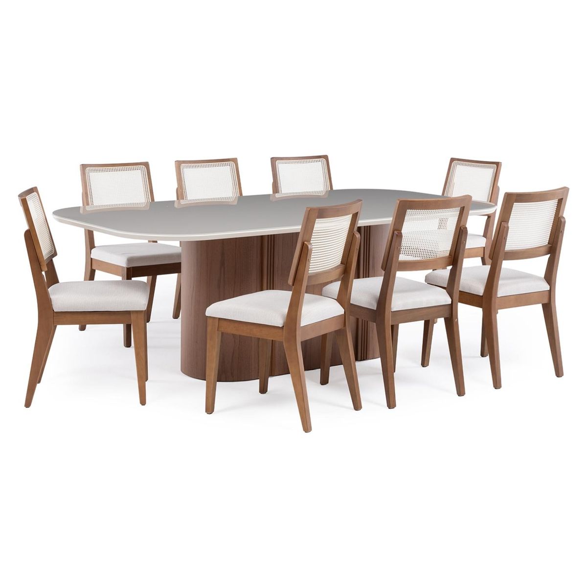 DECOCASA - Comedor Kalina 2.2 + 8 Sillas Saga Decocasa