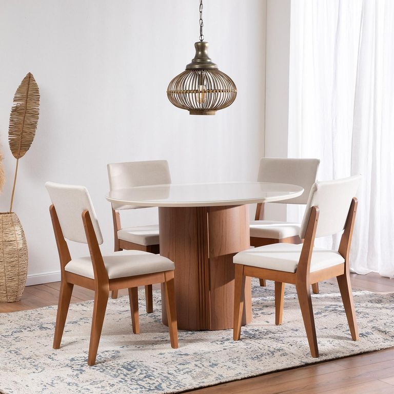 DECOCASA Comedor Kalina Red 1.15 + 4 Sillas