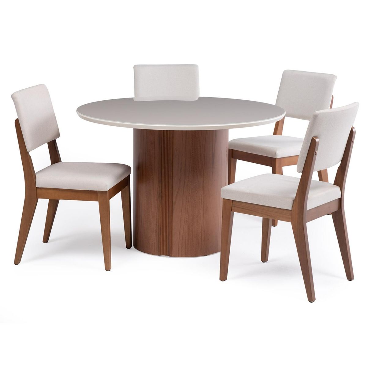 DECOCASA - Comedor Kalina Red 1.15 + 4 Sillas Decocasa