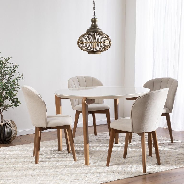 DECOCASA Comedor Donatella Red 115+4 Sillas