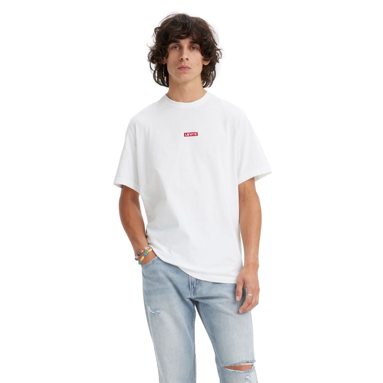 LEVIS Polera Hombre Manga Corta Blanco