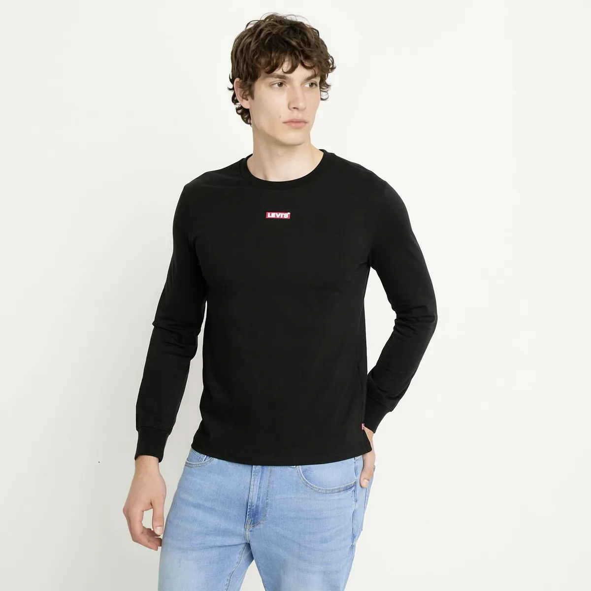 LEVIS - Polera Hombre Manga Larga Negro Levis