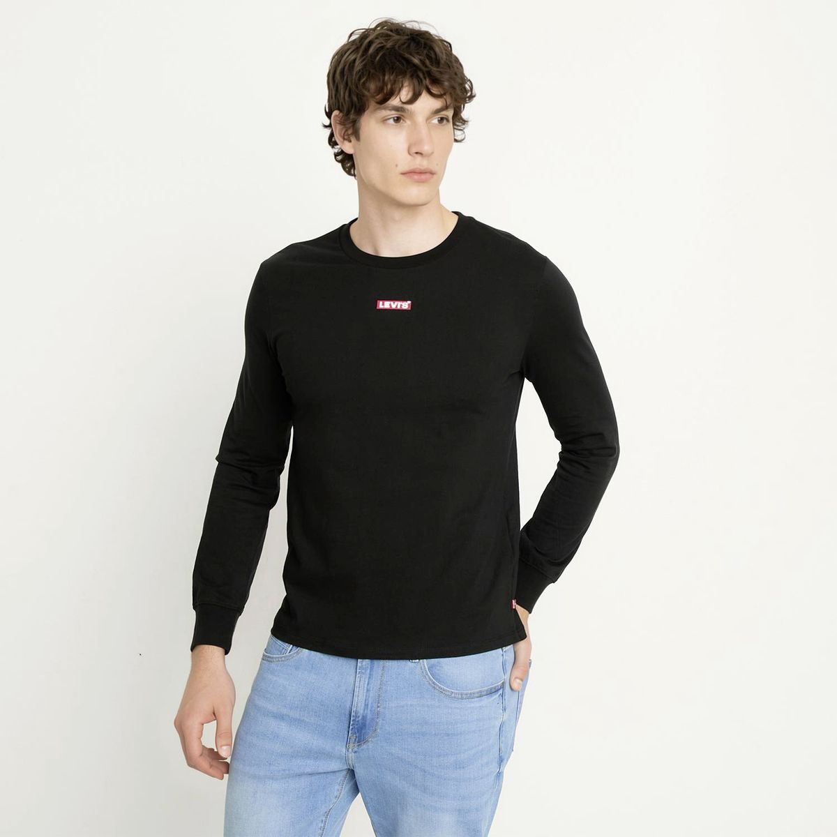LEVIS - Polera Hombre Manga Larga Negro Levis