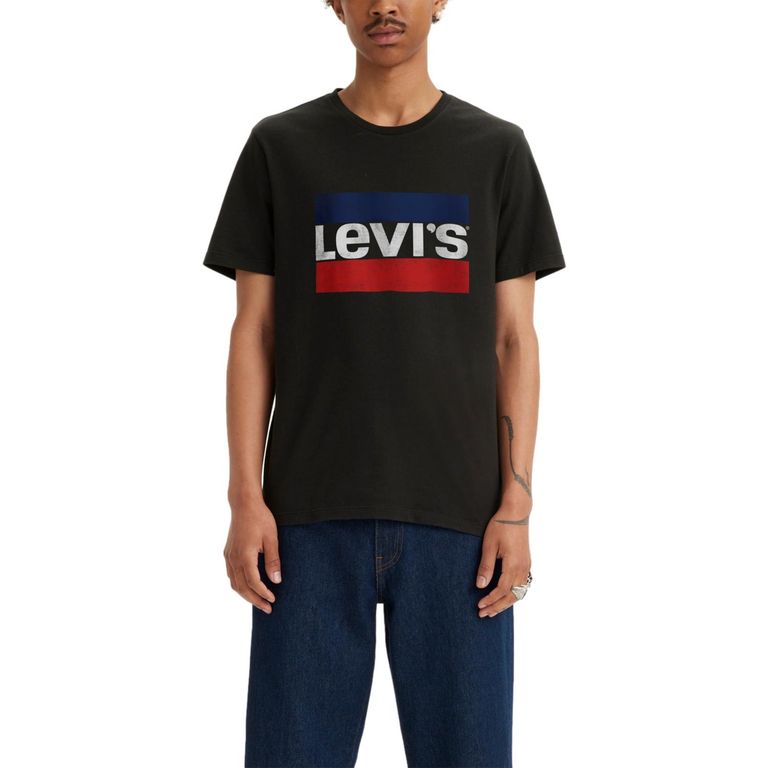 LEVIS Polera Hombre Manga Corta Negro