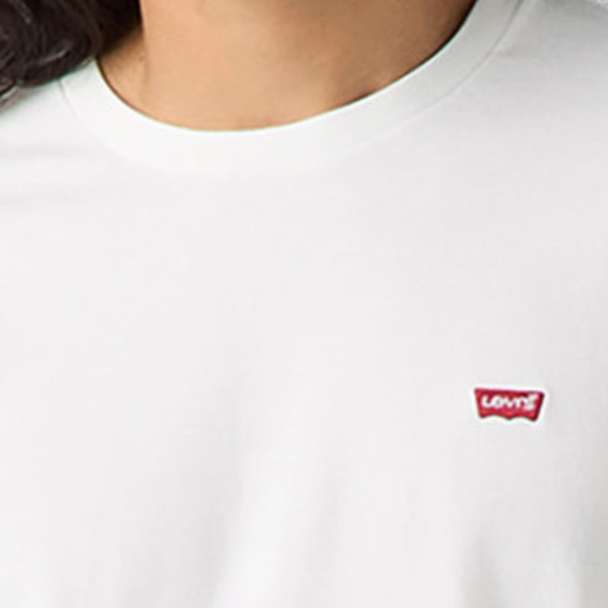 LEVIS - Polera Hombre Manga Larga Blanca Levis