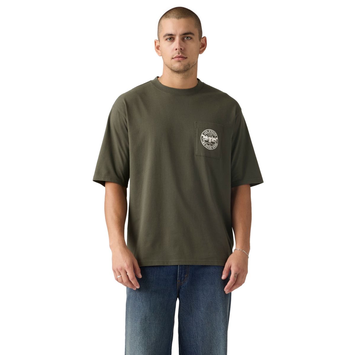LEVIS - Polera Hombre Manga Corta Verde Levis