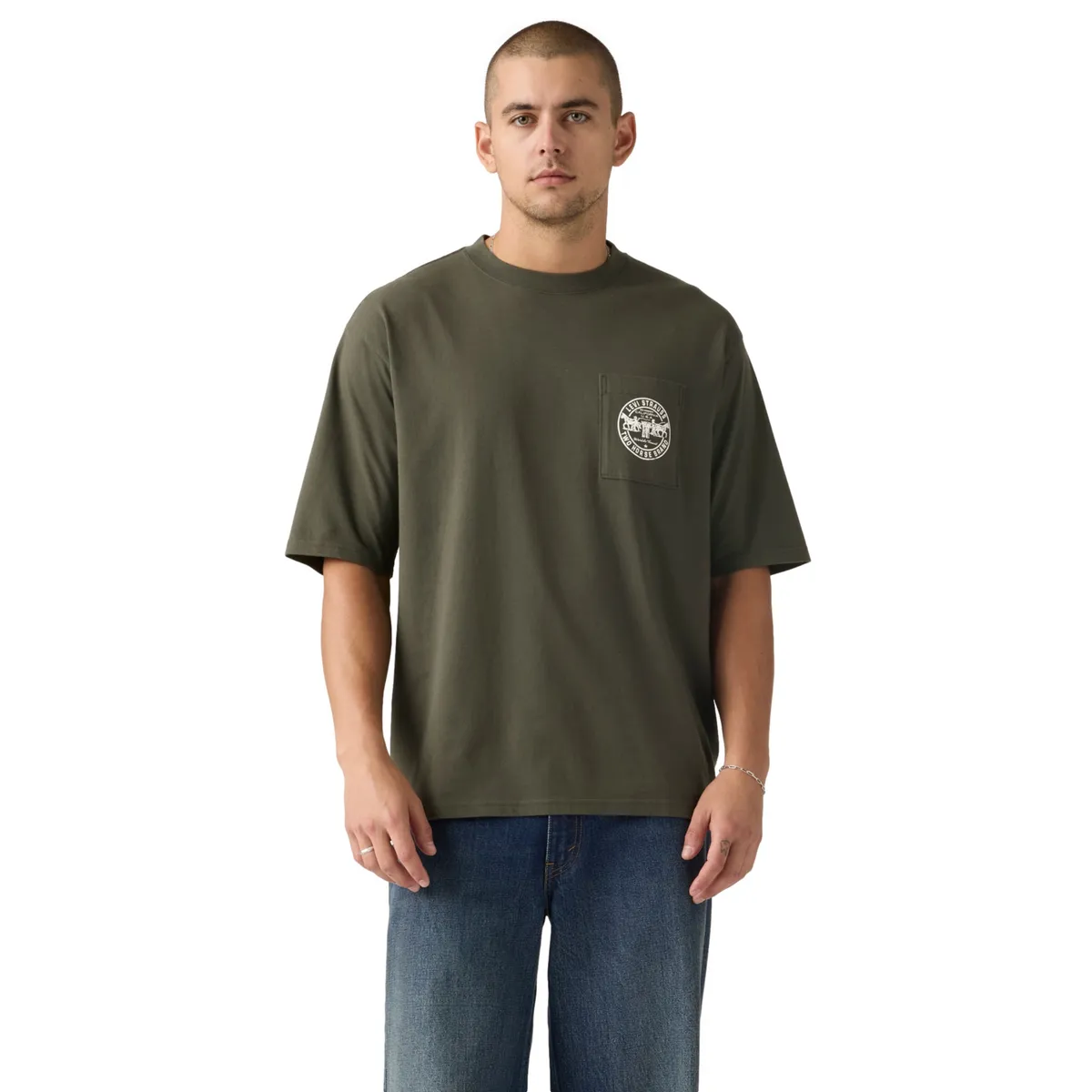 LEVIS - Polera Hombre Manga Corta Verde Levis