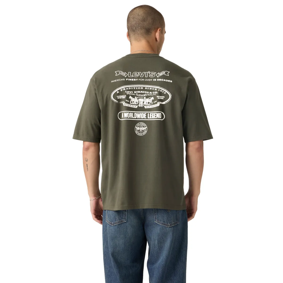LEVIS - Polera Hombre Manga Corta Verde Levis
