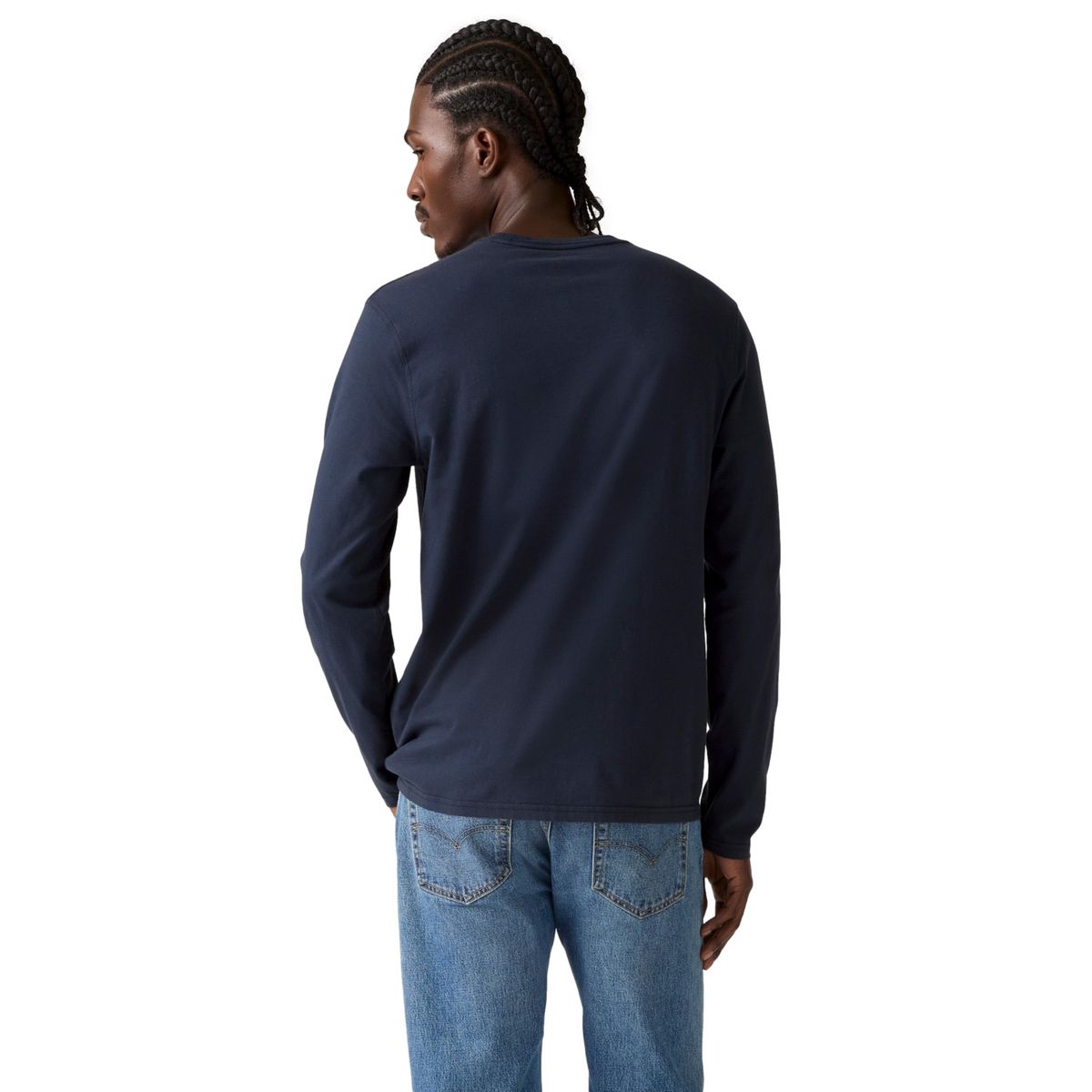 LEVIS - Polera Hombre Manga Larga Azul Levis