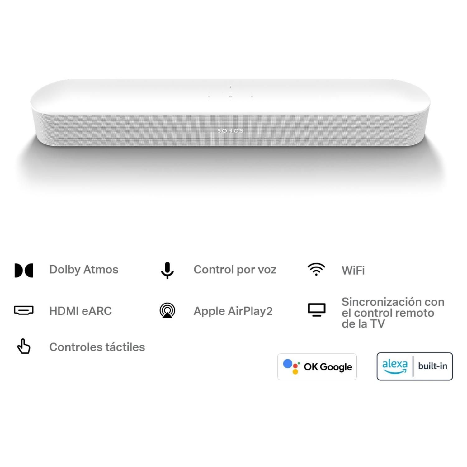 SONOS Barra De Sonido Beam White Sonos | Falabella Chile