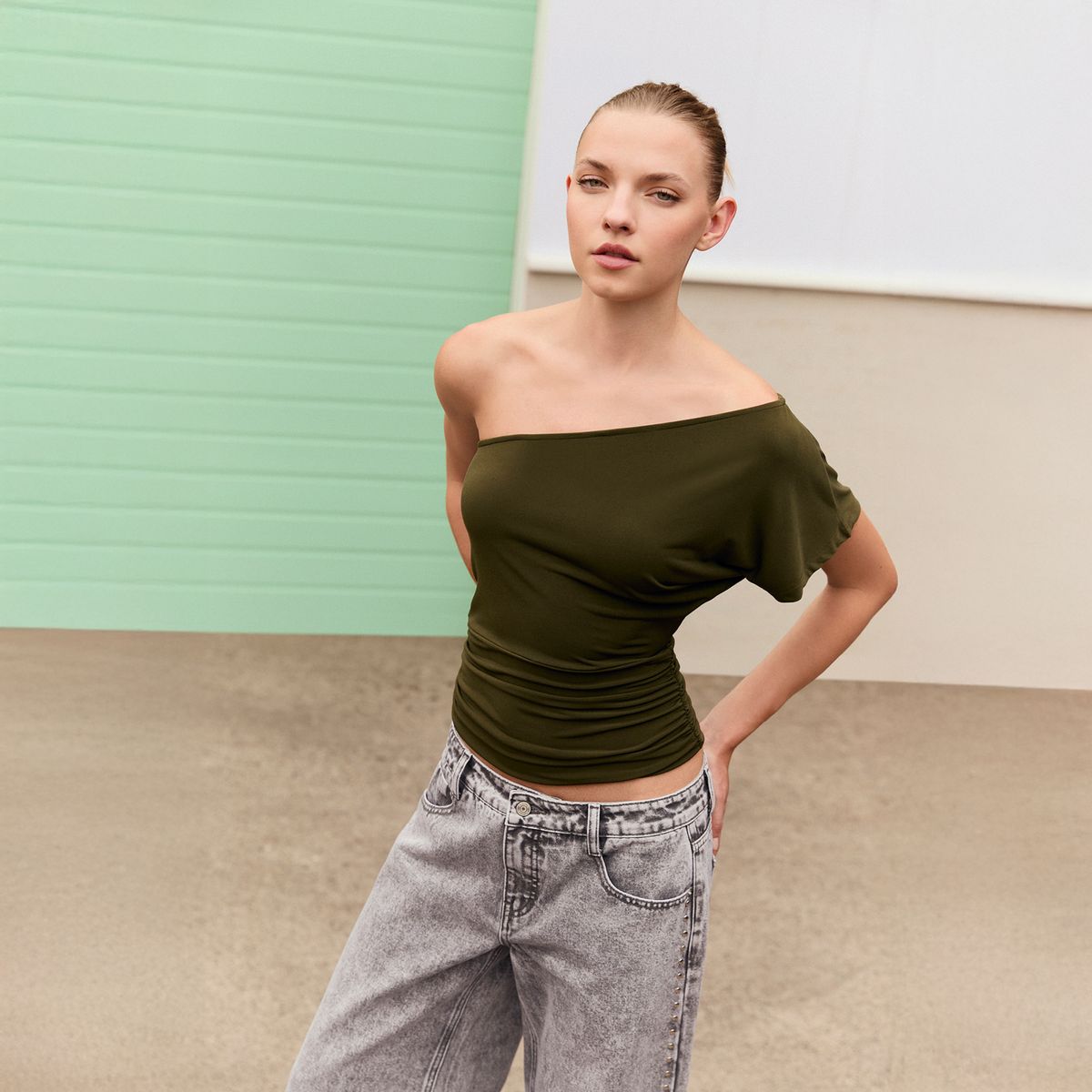 SYBILLA - Polera Off Shoulder Mujer Sybilla