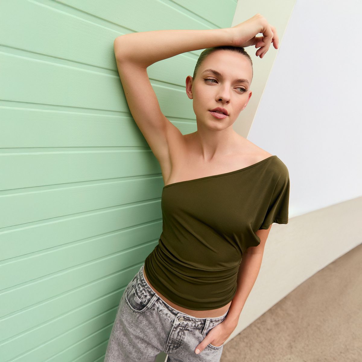 SYBILLA - Polera Off Shoulder Mujer Sybilla