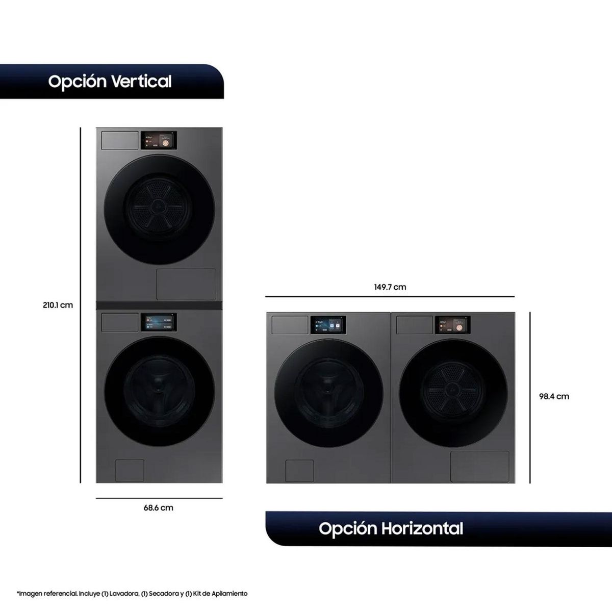 SAMSUNG - Lavadora 25Kg + Secadora 17Kg Bespoke AI Wifi 2025 Samsung
