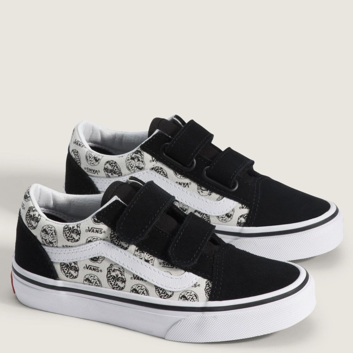 VANS - Old Skool V Zapatilla Urbana Niño Cuero Blanco (31 a 34) Vans