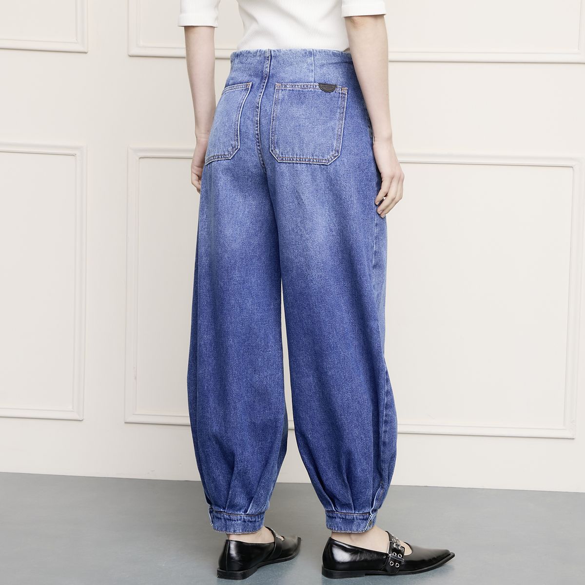 BASEMENT - Jeans Balloon Tiro Medio Mujer Basement