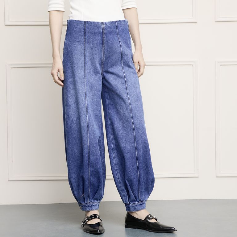 BASEMENT Jeans Balloon Tiro Medio Mujer