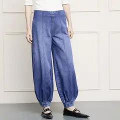 BASEMENT - Jeans Balloon Tiro Medio Mujer