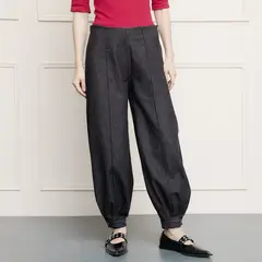 BASEMENT - Jeans Balloon Tiro Medio Mujer