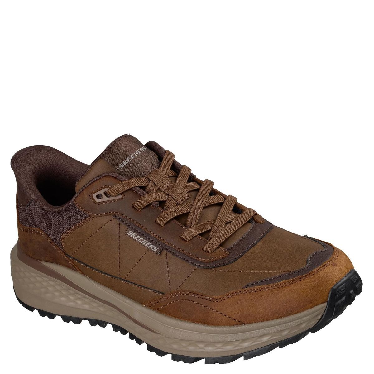 SKECHERS - Zapatilla Urbana Hombre Cuero Café Skechers
