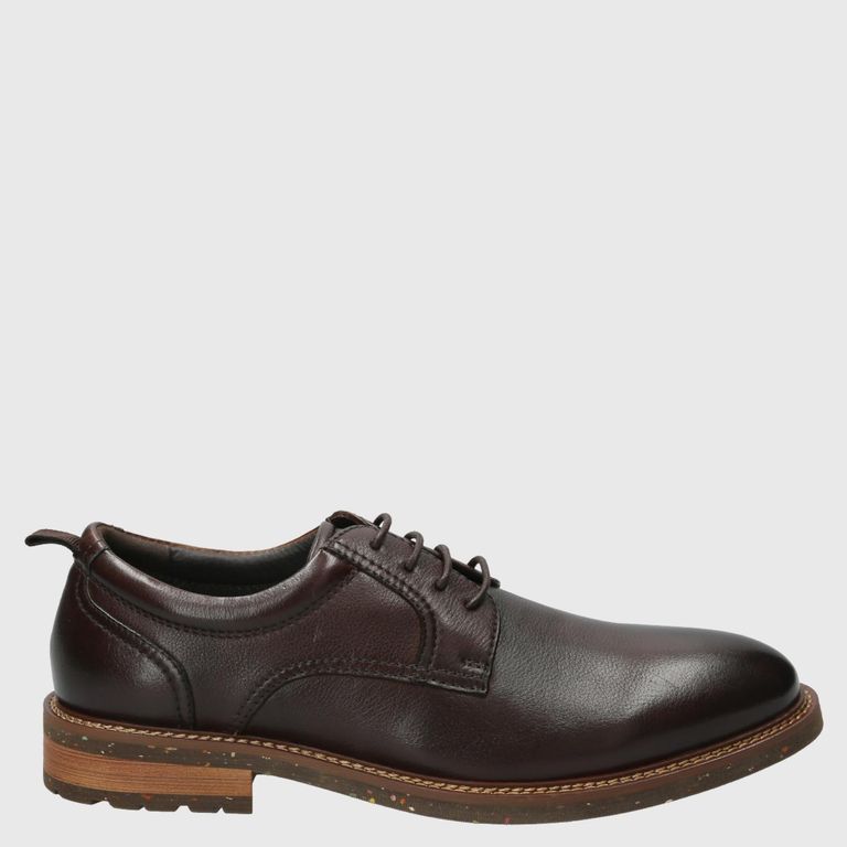 Zapato Casual Hombre Cuero Café