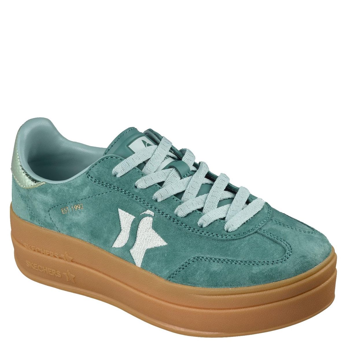 SKECHERS - Zapatilla Urbana Mujer Cuero Verde Skechers