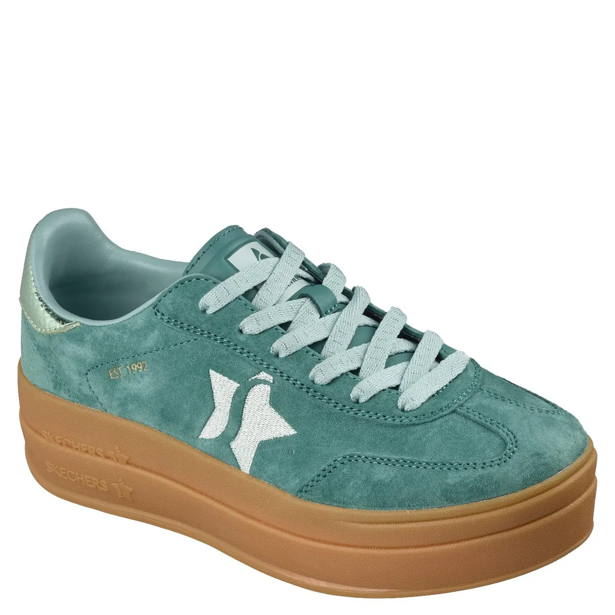SKECHERS - Zapatilla Urbana Mujer Cuero Verde Skechers