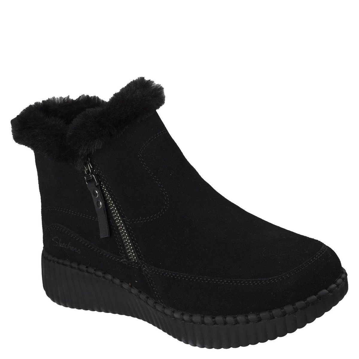 SKECHERS - Botin Mujer Cuero Negro Skechers