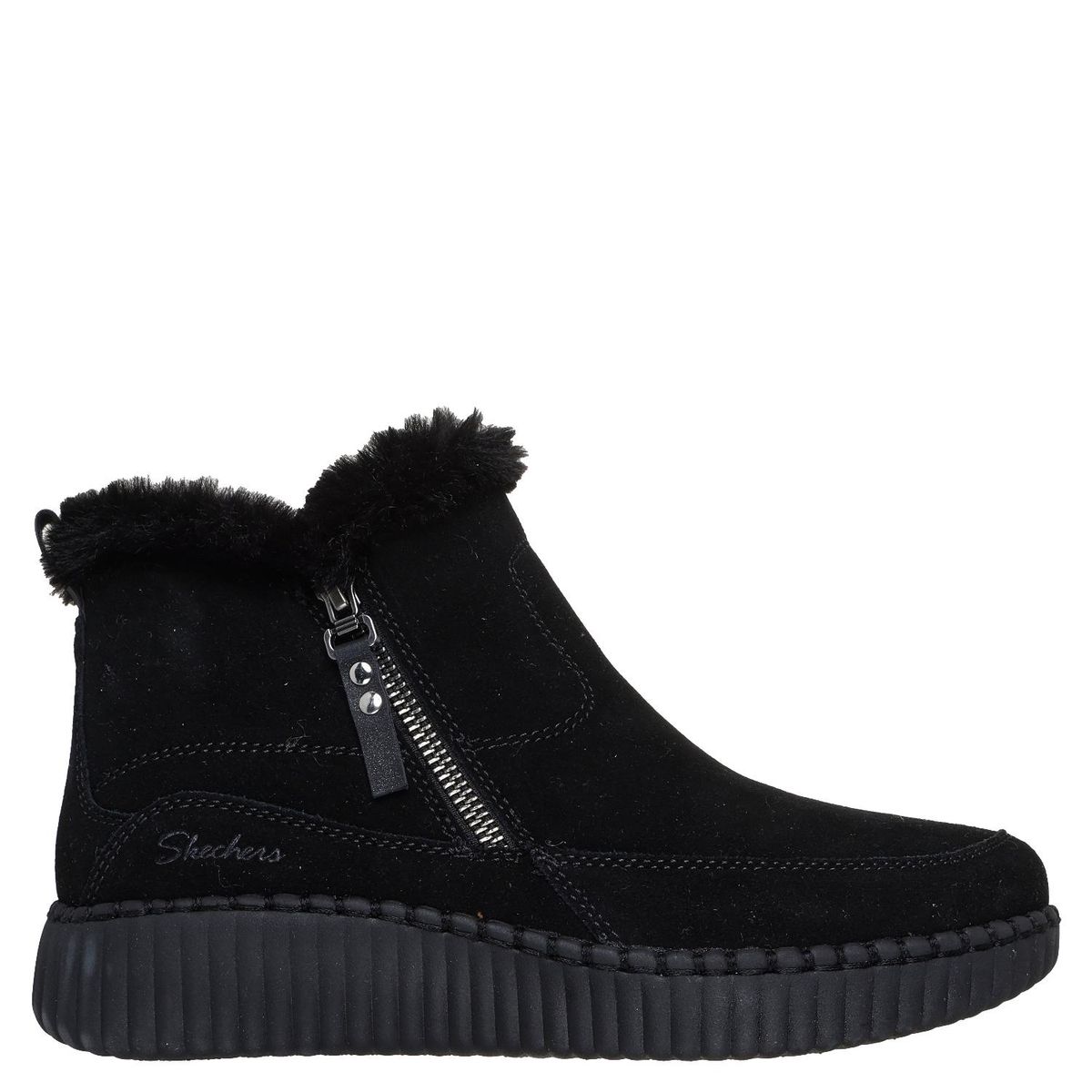 SKECHERS - Botin Mujer Cuero Negro Skechers