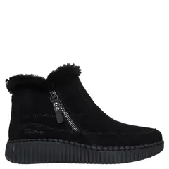 SKECHERS - Botin Mujer Cuero Negro