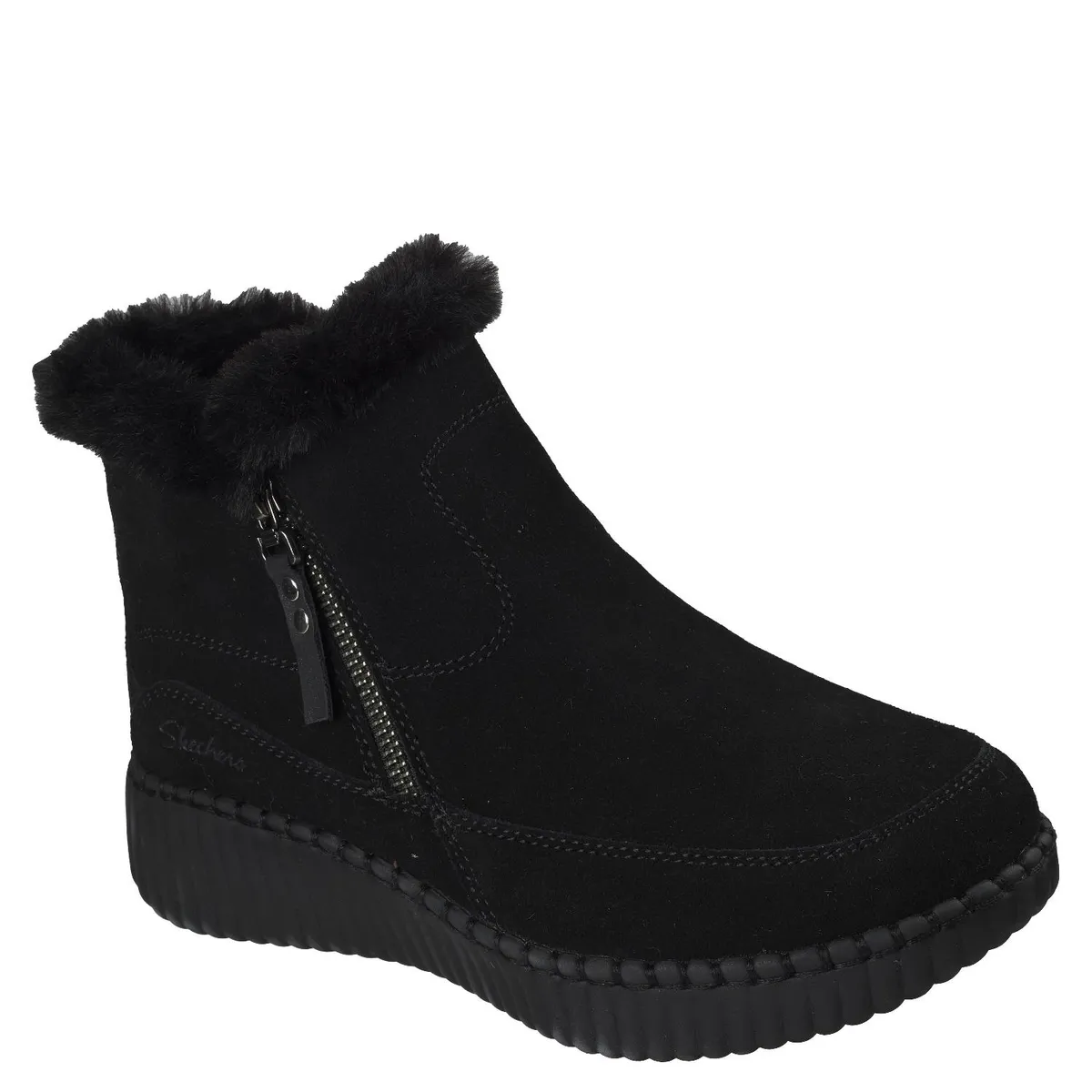 SKECHERS - Botin Mujer Cuero Negro Skechers