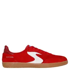 SKECHERS - Zapatilla Urbana Mujer Cuero Rojo