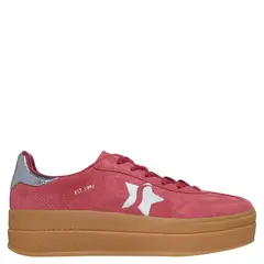 SKECHERS - Zapatilla Urbana Mujer Cuero Rojo