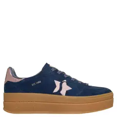SKECHERS - Zapatilla Urbana Mujer Cuero Azul