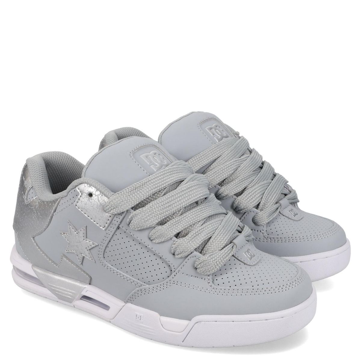DC SHOES - Dc Command Zapatilla Urbana Mujer Cuero Gris Dc Shoes