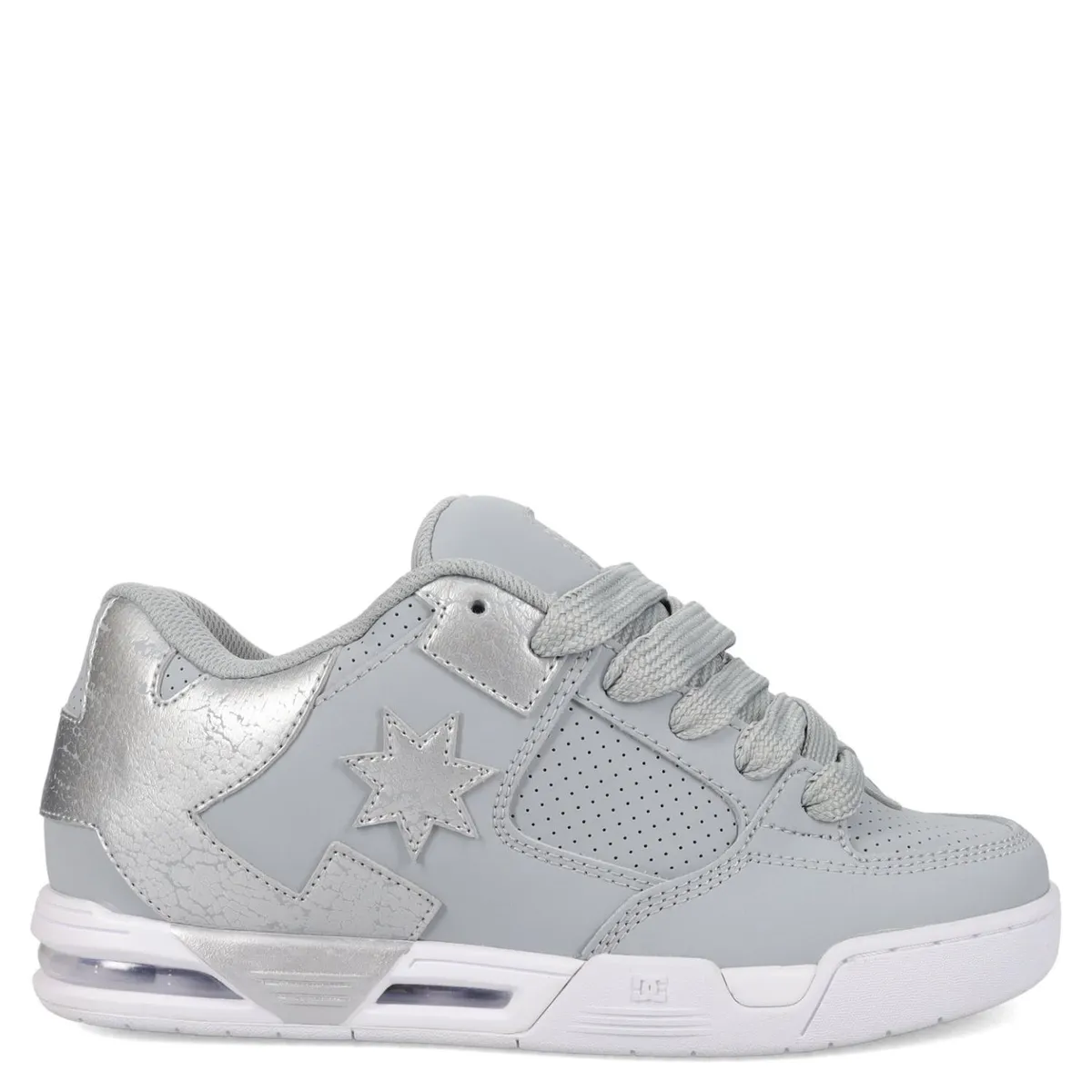 DC SHOES - Dc Command Zapatilla Urbana Mujer Cuero Gris Dc Shoes