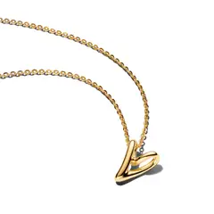 PANDORA - Collar con Colgante Pequeño Corazón con Forma Orgánica Mujer