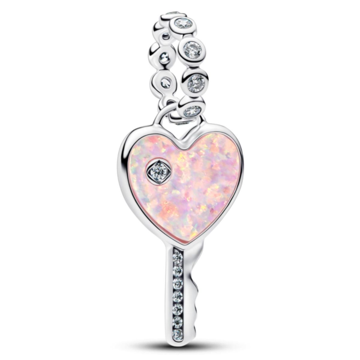 PANDORA - Charm Colgante Llave de Corazón Opalescente Mujer Pandora