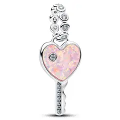 PANDORA - Charm Colgante Llave de Corazón Opalescente Mujer