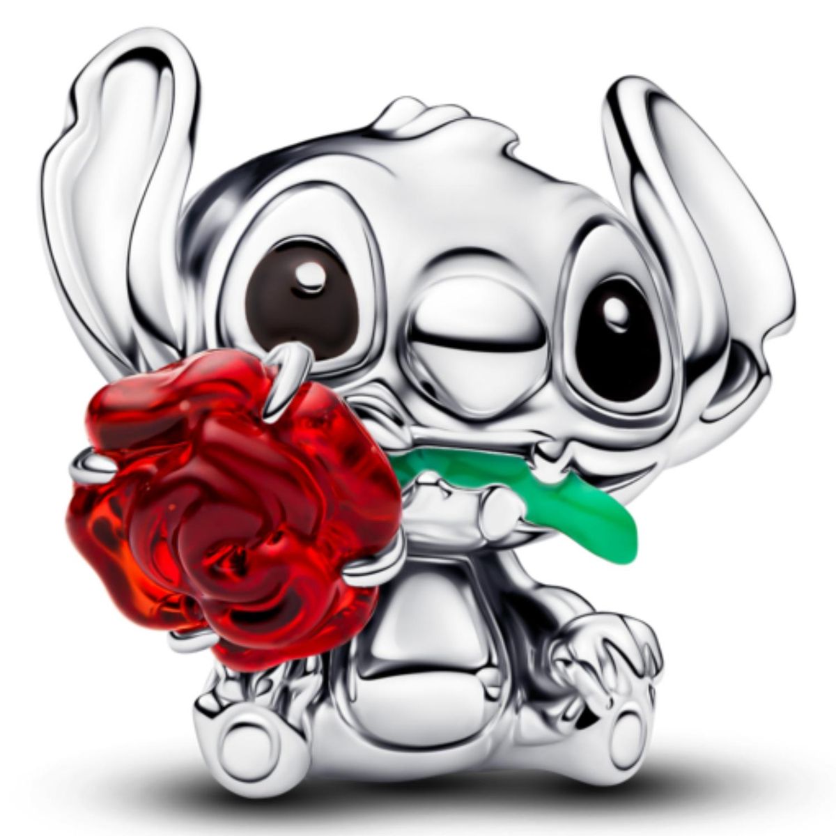 PANDORA - Charm Stitch de Disney en Cristal Murano Rosa Mujer Pandora