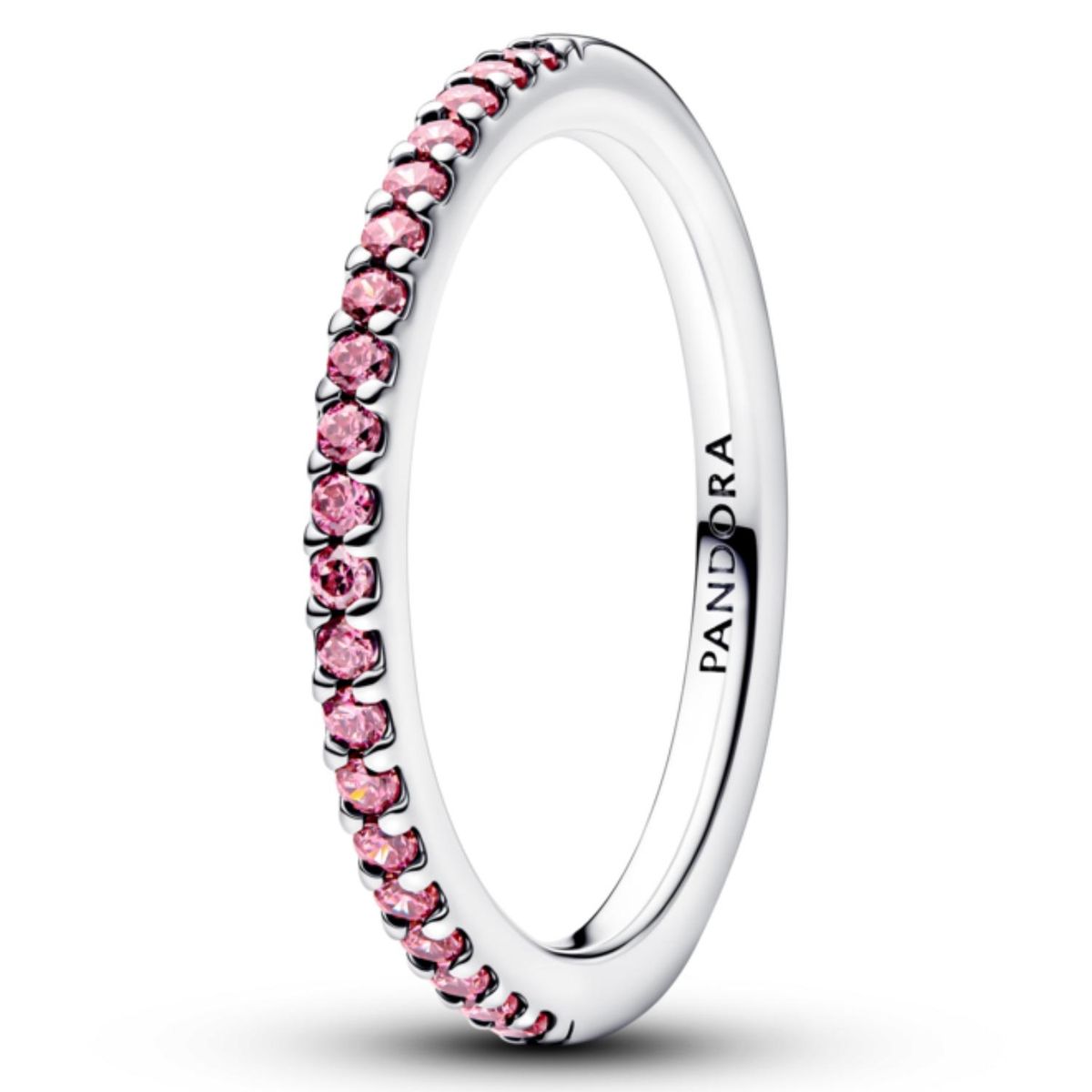 PANDORA - Anillo Banda Rosa Brillante Pandora