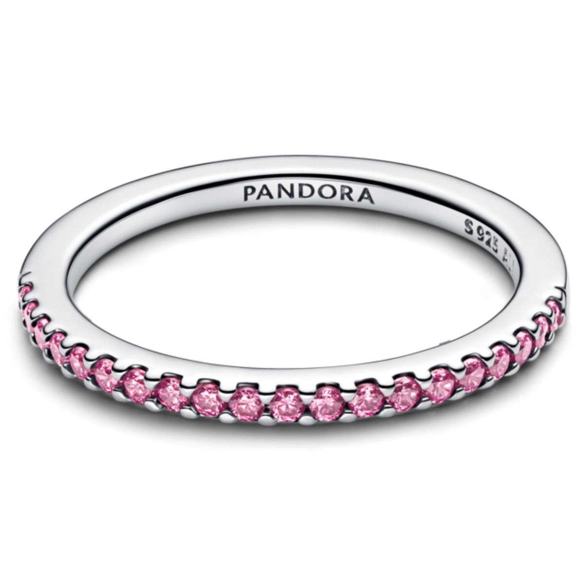 PANDORA - Anillo Banda Rosa Brillante Pandora