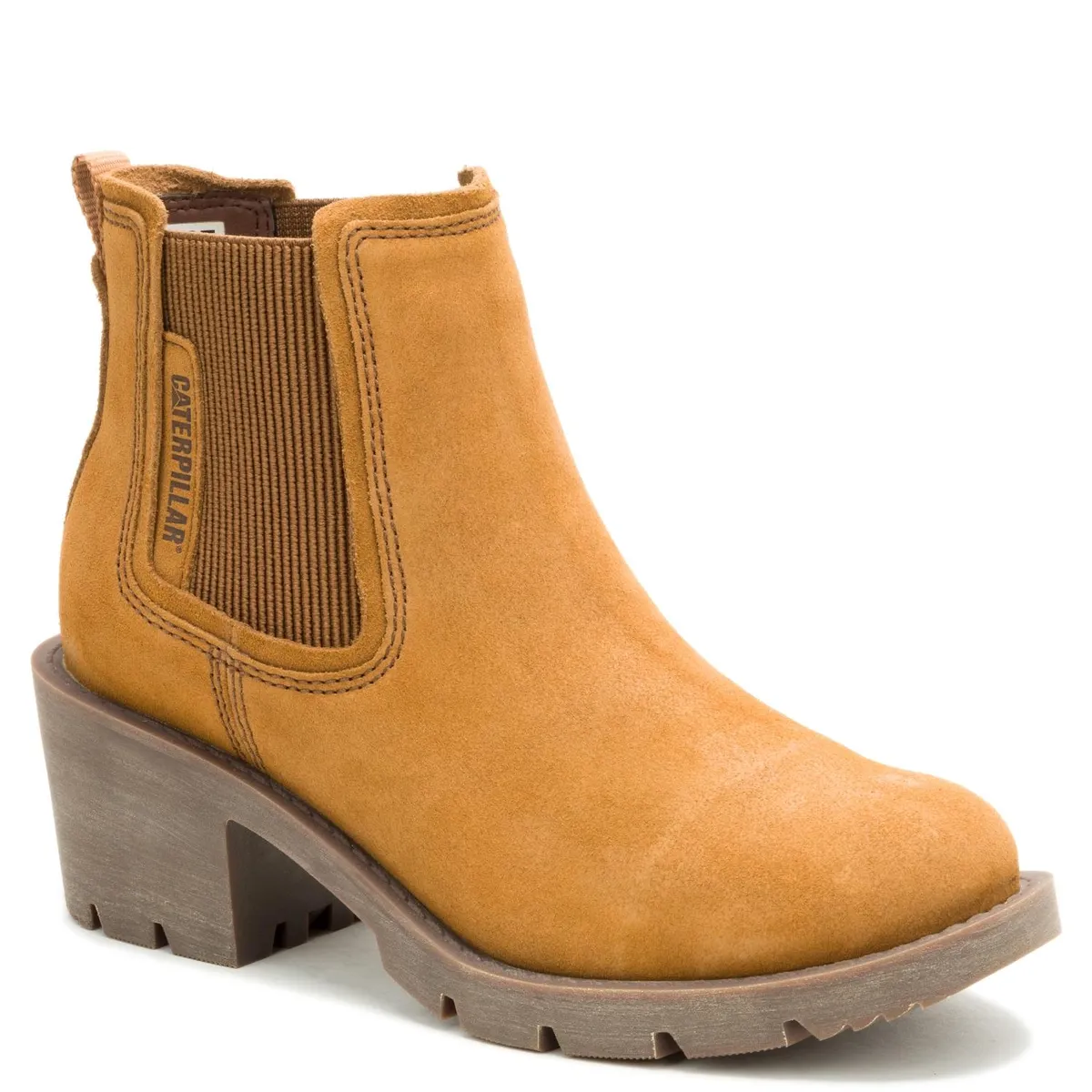 CAT - Botin Mujer Cuero Café Cat