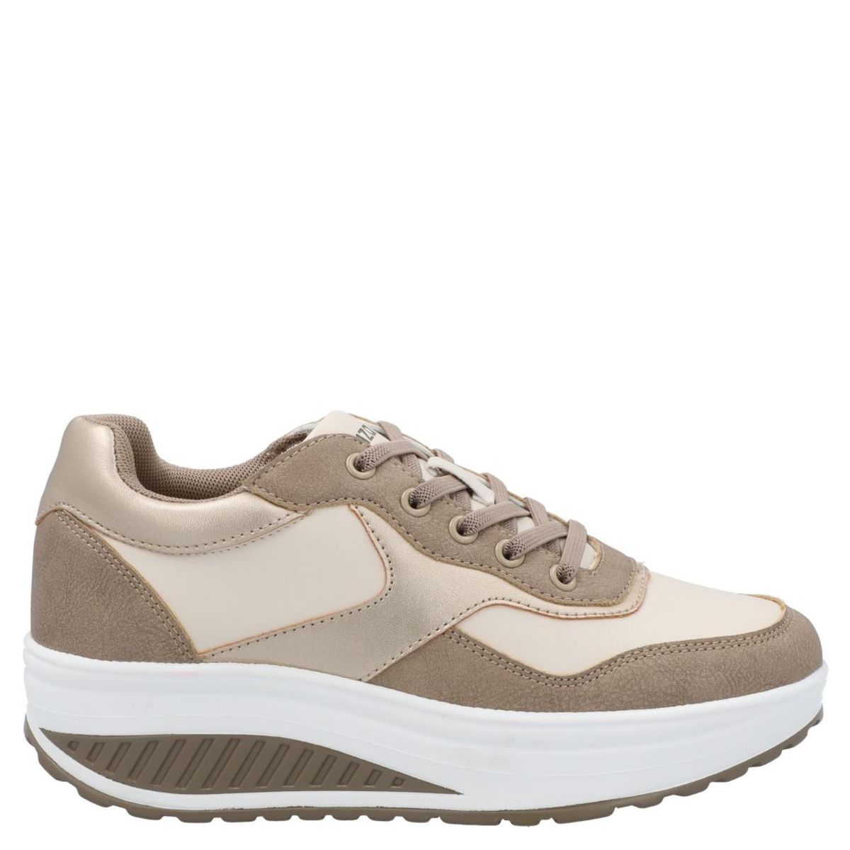 AZALEIA - Zapatilla Urbana Mujer Beige Azaleia