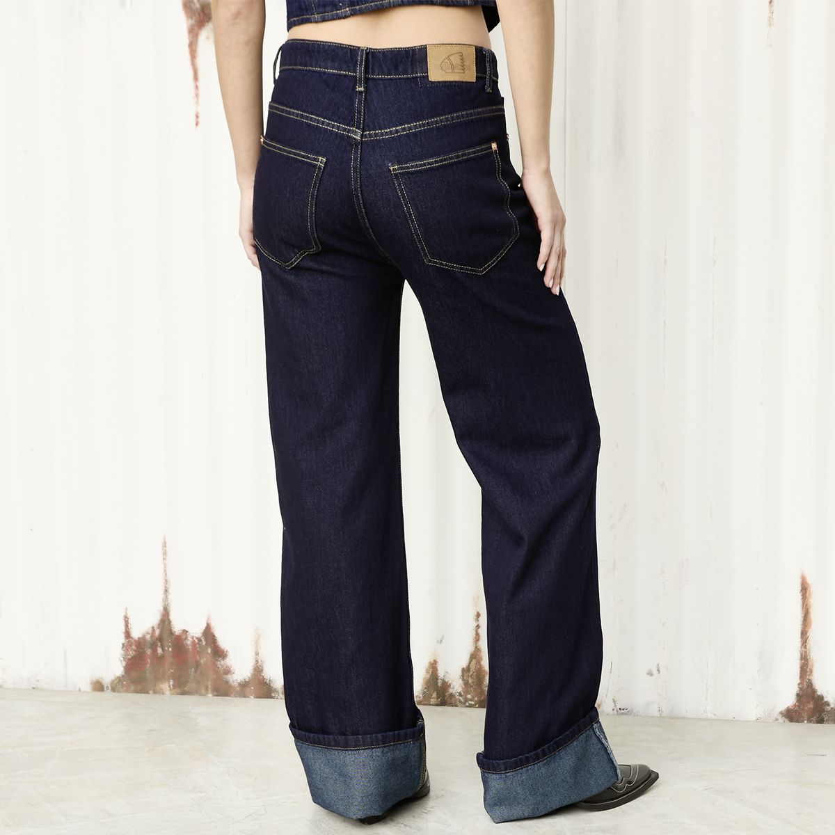 AMERICANINO - Jeans Wide Leg Tiro Medio Mujer Americanino