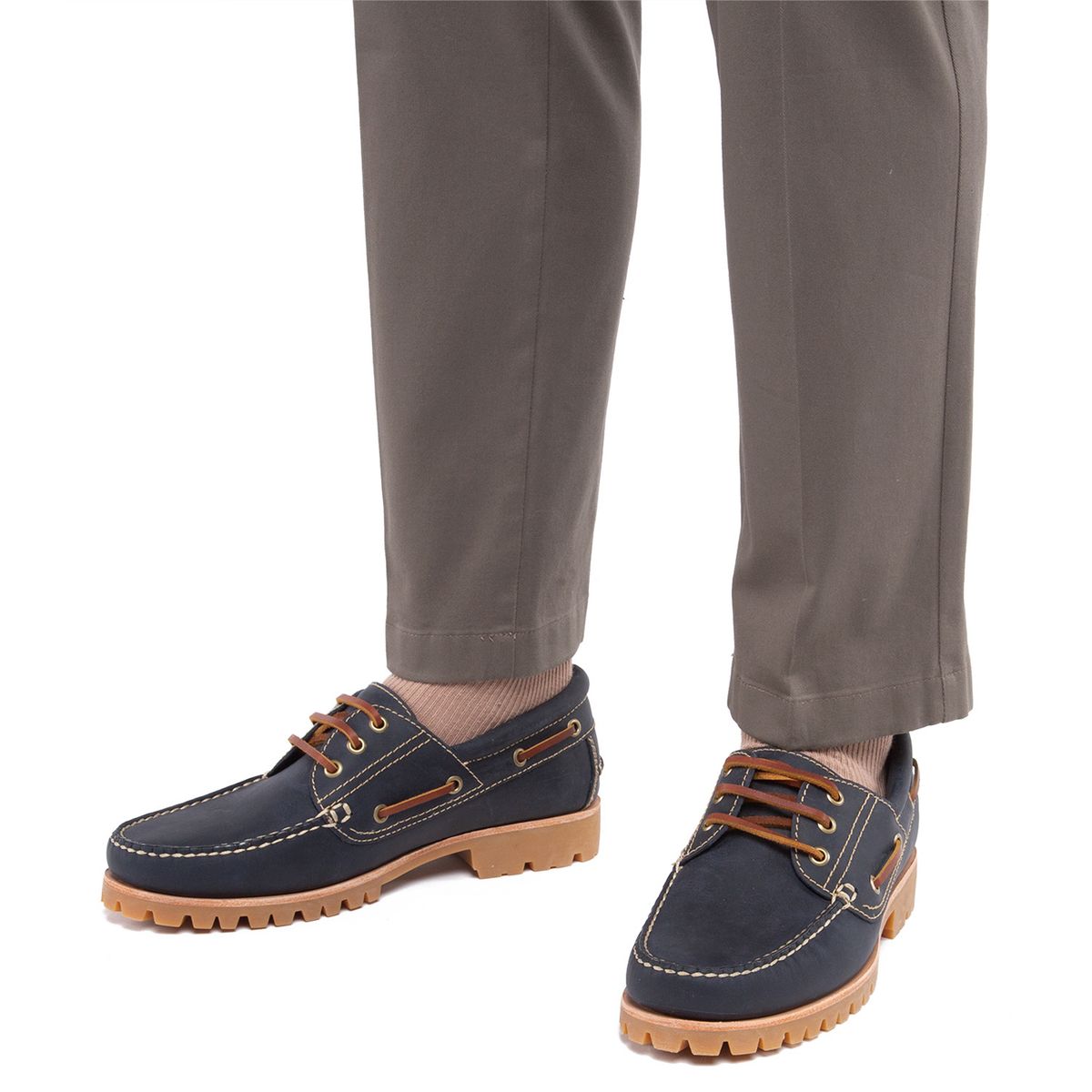 GUANTE - Zapato Casual Hombre Cuero Azul Guante