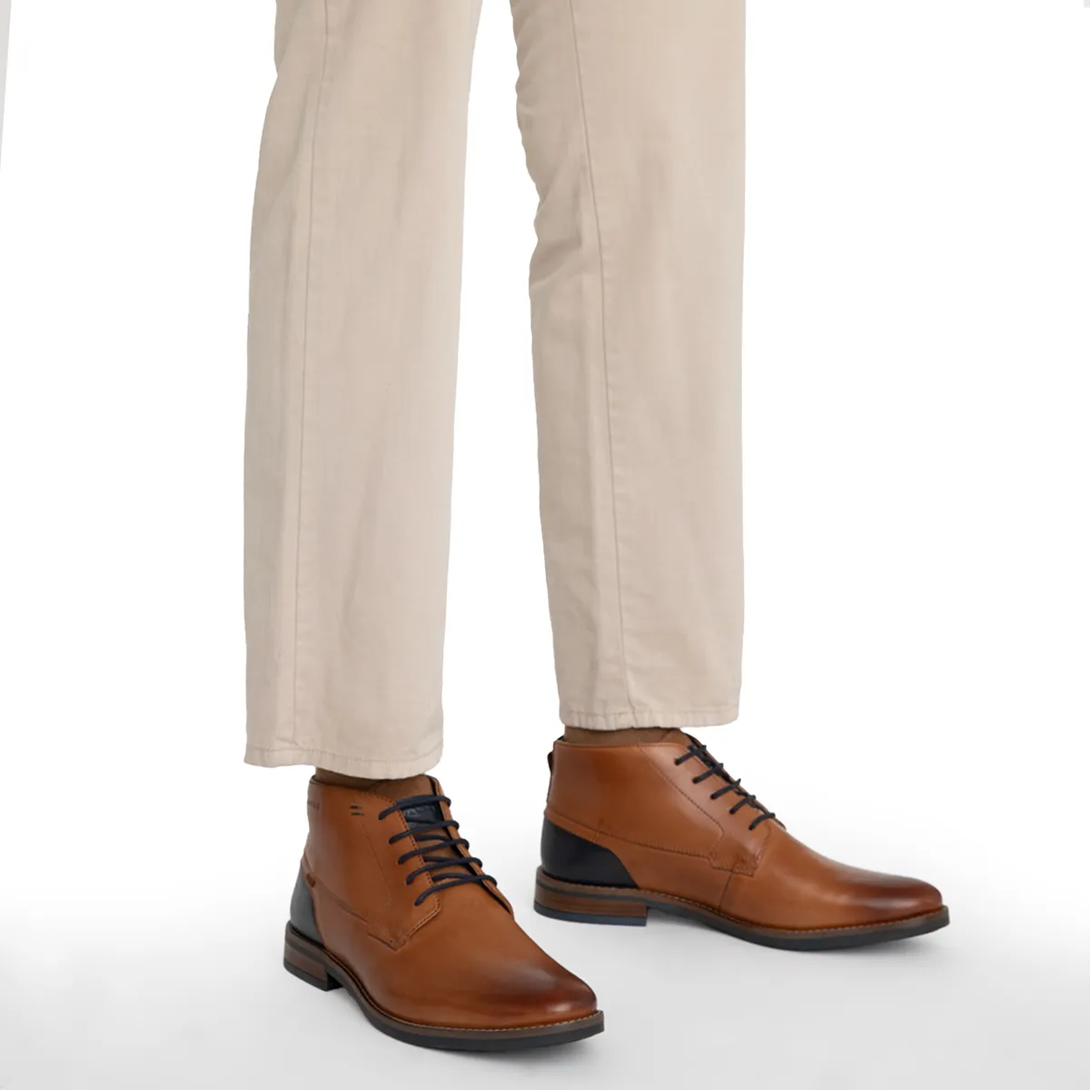 GUANTE - Botín Hombre Cuero Café Guante