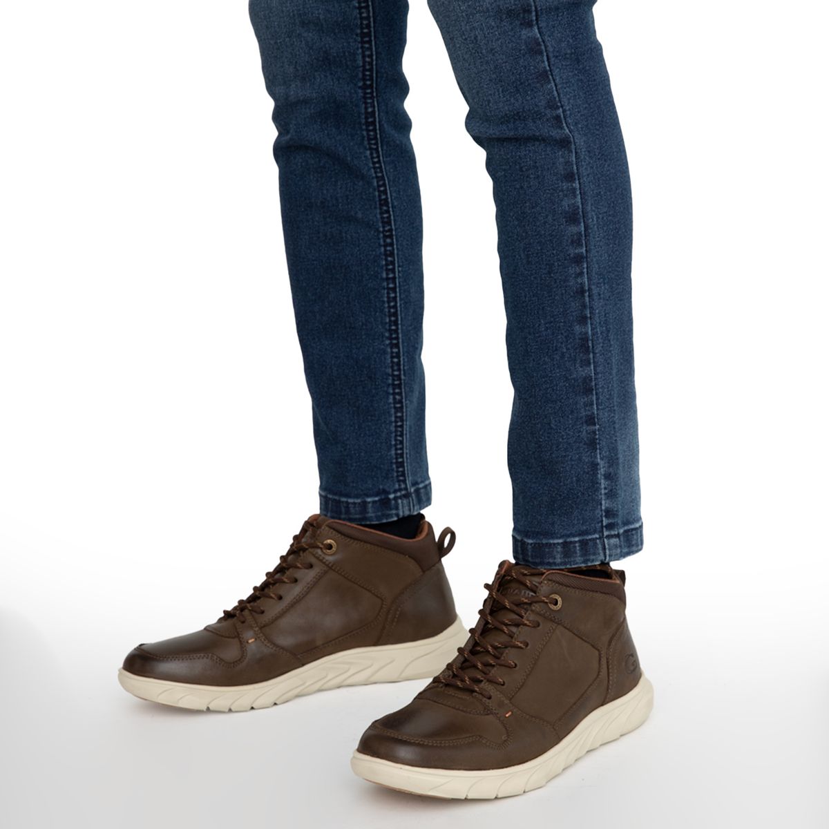 GUANTE - Botín Hombre Cuero Café Guante