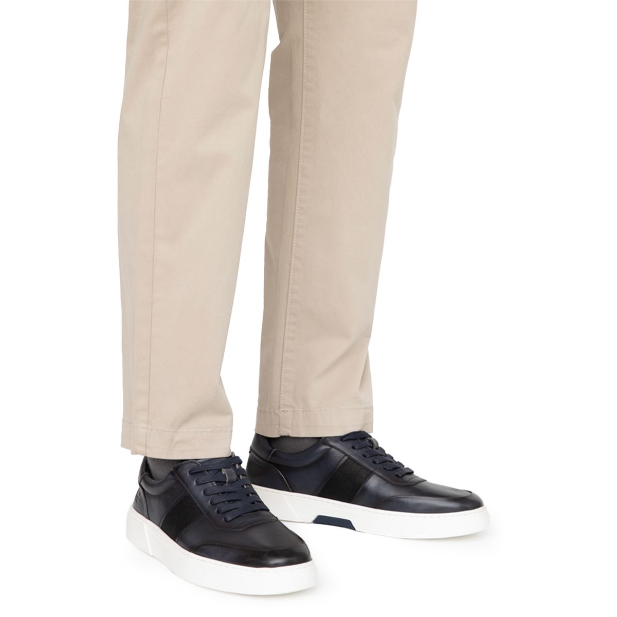 GUANTE - Zapato Casual Hombre Cuero Azul Guante