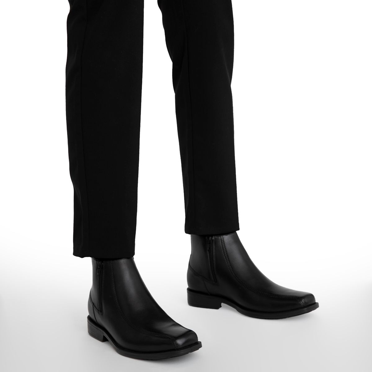 GUANTE - Botín Hombre Cuero Negro Guante
