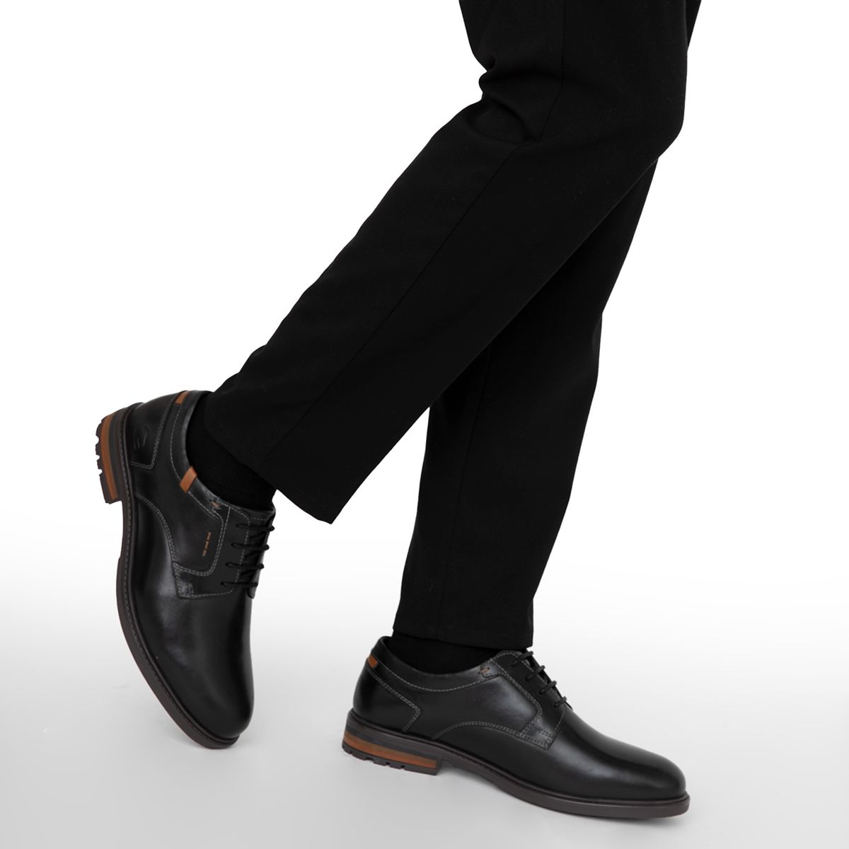 GUANTE - Zapato Casual Hombre Cuero Negro Guante